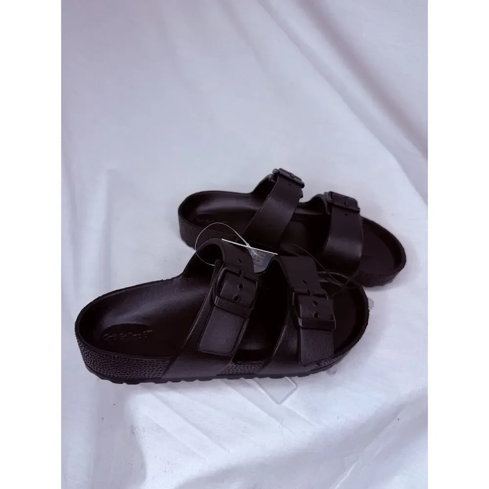 Kids' Noa Blown Footbed Sandals Cat & Jack Black Kids 13 NWT